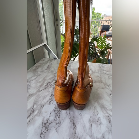 Vintage made in Brazil brown leather heeled boots size 7.5 - Picture 14 of 16